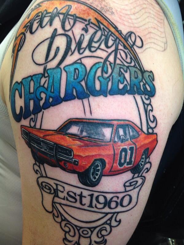 chargers-general-lee tattoo1